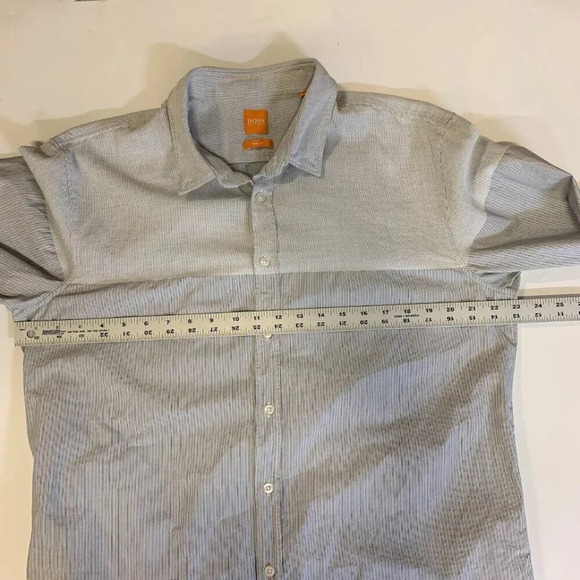 Hugo Boss Men's Edipo Slim Fit Cotton‎ Colorblock Classic Button Down Size XXL - Picture 12 of 14